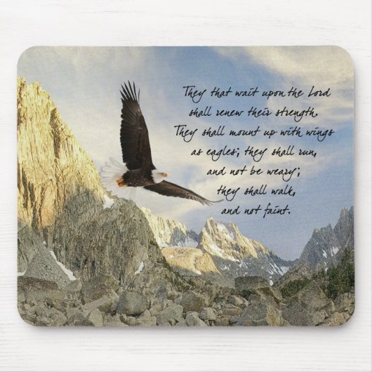 Wings as Eagles Walk and not Faint Isaiah 40 Muismat (Voorkant)
