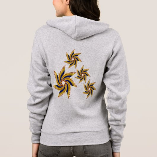 wings blauw hoodie (Achterkant)
