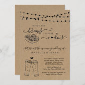 Wings & Brews voor ik het Vrijgezellenfeest van pa Kaart (Voorkant / Achterkant)