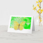 Wings Butterfly Kaart (Gele Bloem)
