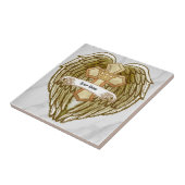 Wings Cross Crown Christelijke tegel Tegeltje (Zijkant)