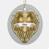 Wings Crown Christelijk Cross ornament (Links)