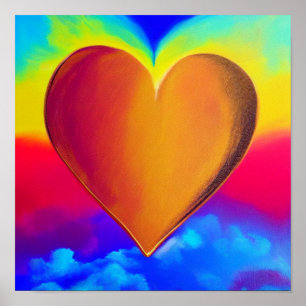 Wings Crystal Heart Poster