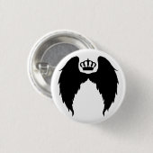 Wings en kroonvloers ronde button 3,2 cm (Voorkant /achterkant)