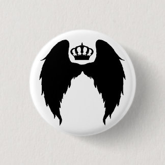 Wings en kroonvloers ronde button 3,2 cm