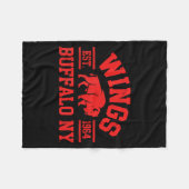 Wings Est 1964 Buffalo NY Fleece Deken (Voorkant (Horizontaal))