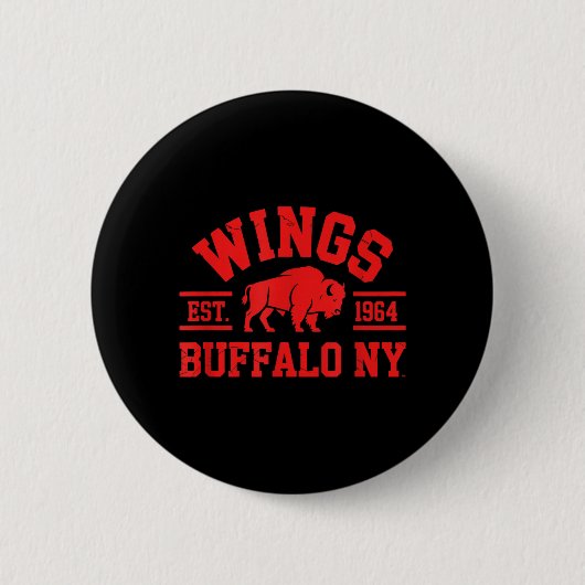 Wings Est 1964 Buffalo NY Ronde Button 5,7 Cm (Voorkant)