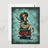 Wings Fantasy Art Briefkaart uit bibliotheekboek (Voorkant / Achterkant)