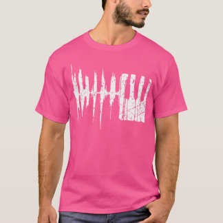 Wings Geluidsgolf Pianist Piano Hartslag Piano T-shirt