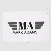 Wings Gepersonaliseerd Monogram Golfhanddoek (Horizontaal)