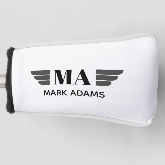 Wings Gepersonaliseerd Monogram Golfheadcover (Voorkant)