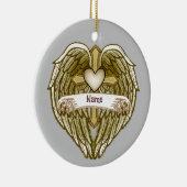 Wings Heart Christelijk Cross ornament (Rechts)