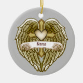 Wings Heart Christelijk Cross ornament (Voorkant)