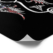 Wings Heart Nurse Stethoscoop Amerikaanse vlag Poster (Hoek)