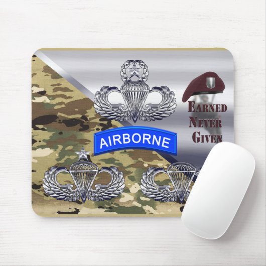 Wings in de lucht - verdiend nooit muismat (Met muis)