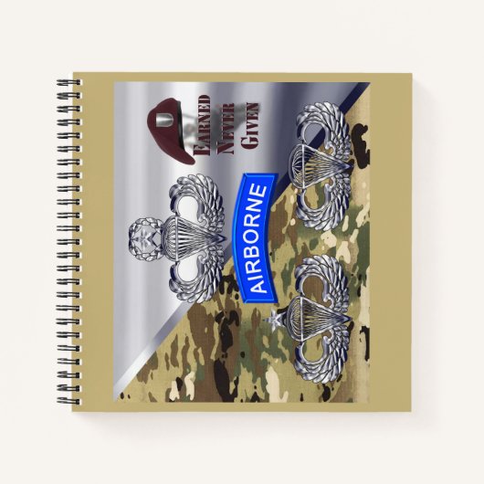 Wings in de lucht - verdiend nooit notitieboek (Voorkant)