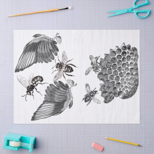 Wings Junk Journal Elements Decoupage Sheet Tissuepapier (Craft)