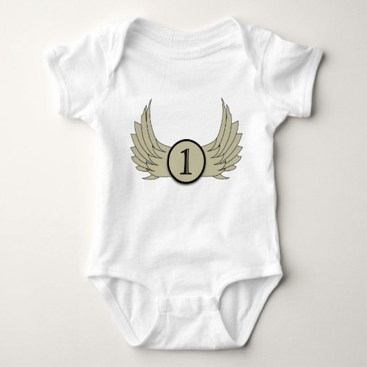 Wings (leeftijd 1) - Baby Jersey Bodysuit  (Voorkant)