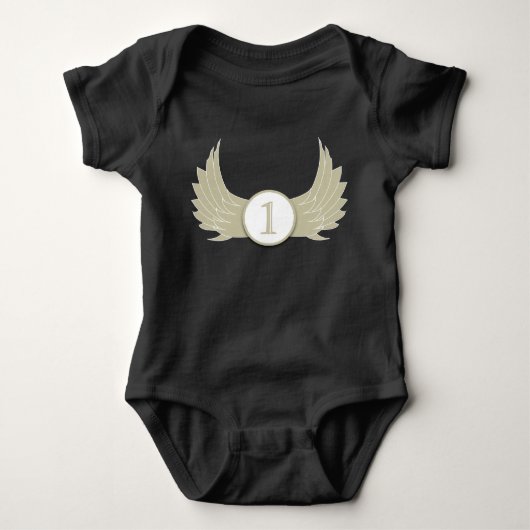 Wings (Leeftijd 1) - Baby Jersey Bodysuit Romper (Voorkant)