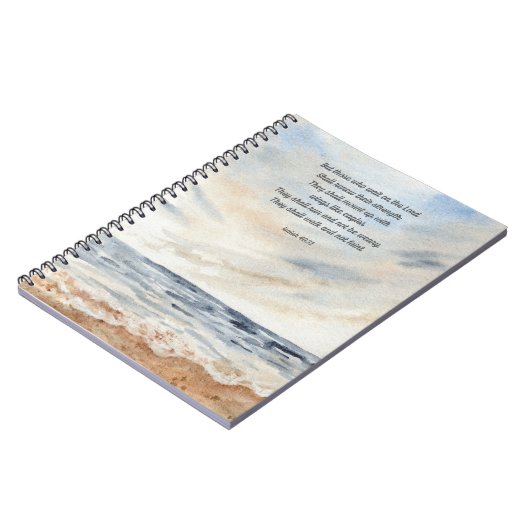 Wings Like Eagles Jesaja Bijbelvers Notitieboek (Linkerzijde)