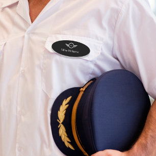 Wings Logo Theme Pilot Naamplaatje