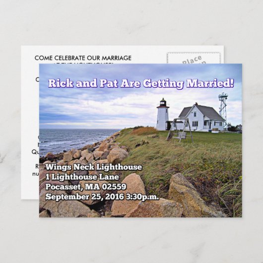 Wings Neck Lighthouse, Massachusetts Briefkaart (Voorkant / Achterkant)