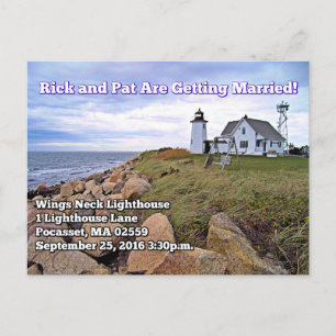 Wings Neck Lighthouse, Massachusetts Briefkaart