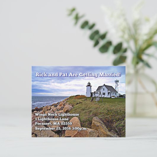 Wings Neck Lighthouse, Massachusetts Briefkaart (Staand voorkant)