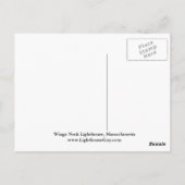 Wings Neck Lighthouse, Massachusetts Briefkaart (Achterkant)