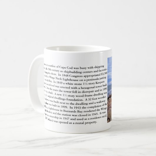 Wings Neck Lighthouse, Massachusetts Mok (Voorkant links)