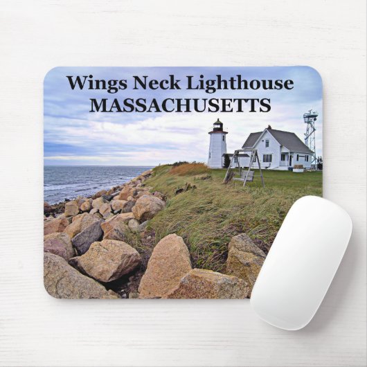 Wings Neck Lighthouse, Massachusetts Mousepad Muismat (Met muis)