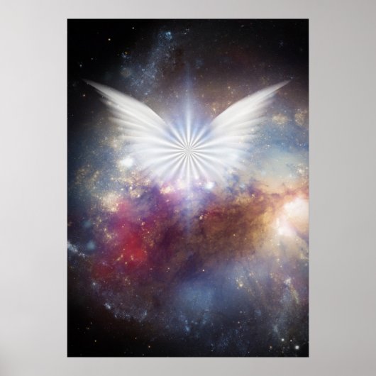 Wings of Angel in Vivid Space Poster (Voorkant)