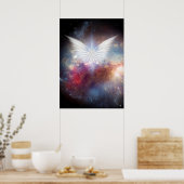 Wings of Angel in Vivid Space Poster (Keuken)