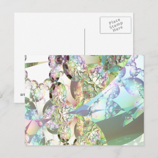 Wings of Angels - Celestite & Amethyst Crystals Briefkaart (Voorkant / Achterkant)