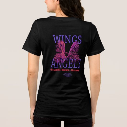 Wings of Angels Tri-Blend Shirt (Achterkant)