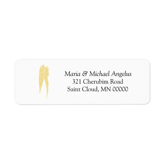 Wings of Angels Weddings Nodig labels Stickers uit (Voorkant)