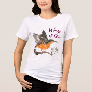 Wings of Calm– Elegante Vogelontwerp Dames T-Shirt