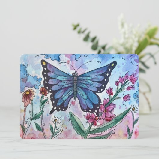 Wings of Change Feestdagenkaart (Staand voorkant)