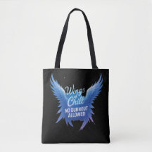 Wings of Chill Canvas tas - geen burn-out toegesta