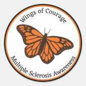 Wings of Courage MS Awareness Sticker (Voorkant)