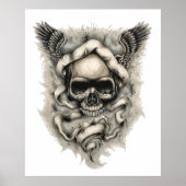 "Wings of Destiny" Skull Wings Art Poster Afdrukke (Voorkant)