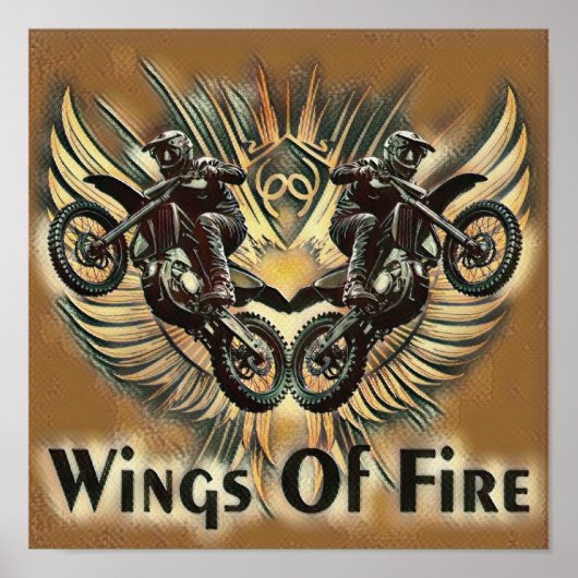 Wings of Fire Motocross Poster (Voorkant)