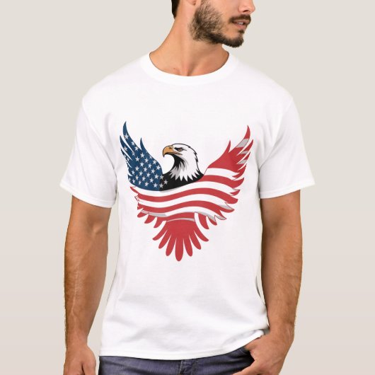 Wings of Freedom – American Eagle USA T-shirt (Voorkant)