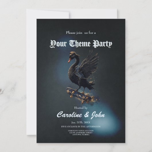 Wings of Freedom is de zwarte zwaan op het skatebo Kaart (Voorkant)