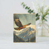 Wings of Glory:  vlucht van de Golden Eagle Briefkaart (Staand voorkant)