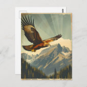 Wings of Glory:  vlucht van de Golden Eagle Briefkaart (Voorkant / Achterkant)