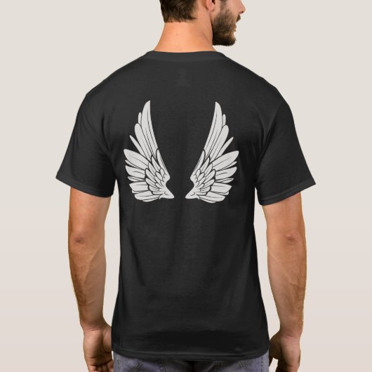 Wings of Grace (Inspirerend engelenuitspraak) T-shirt (Achterkant)