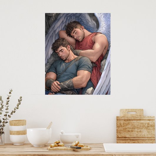 Wings of Harmony - Mannelijk Sprookje Poster (Keuken)