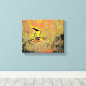 Wings of Harmony: Vogels in de open lucht Canvas Afdruk (Insitu (Houten vloer))