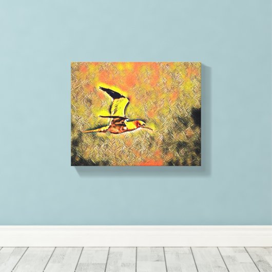 Wings of Harmony: Vogels in de open lucht Canvas Afdruk (Insitu (Houten vloer))
